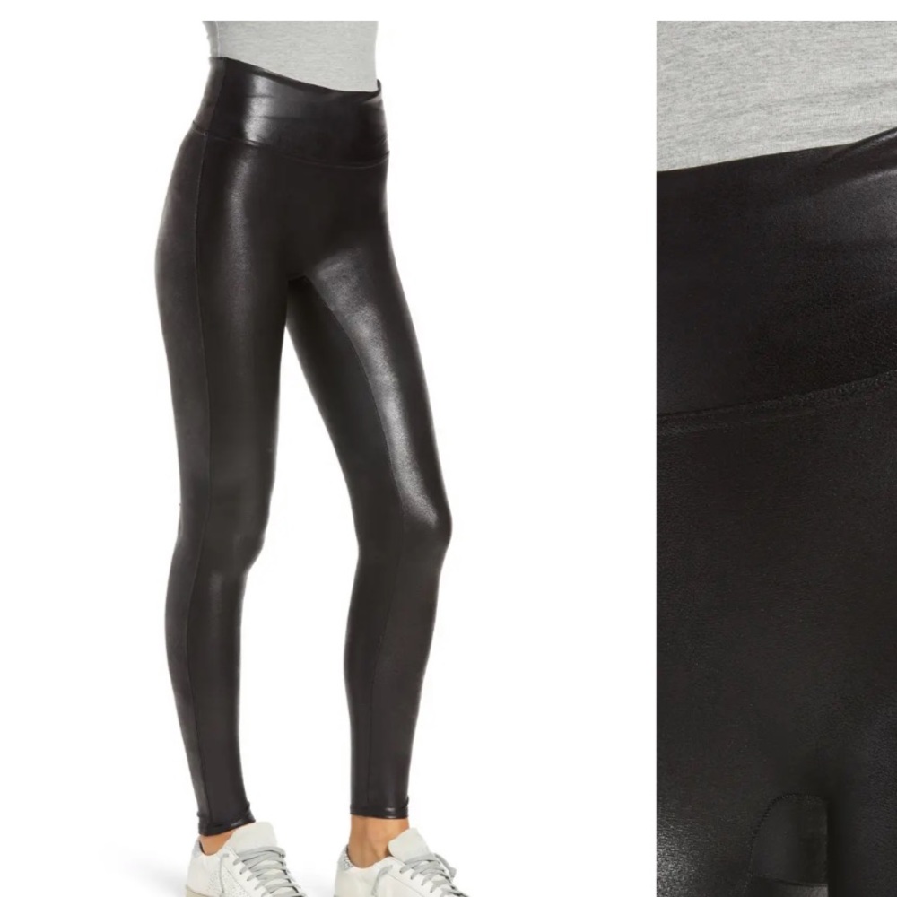 Spanx leather leggings never worn